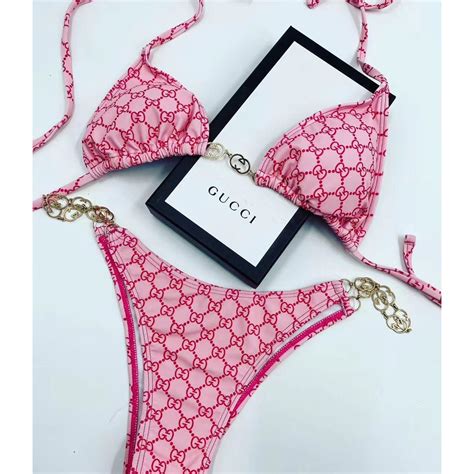 gucci bikini set pink|Gucci Bikinis .